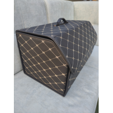 Органайзер саквояж у авто 54х30 х30 см Чорний жовта  нитка